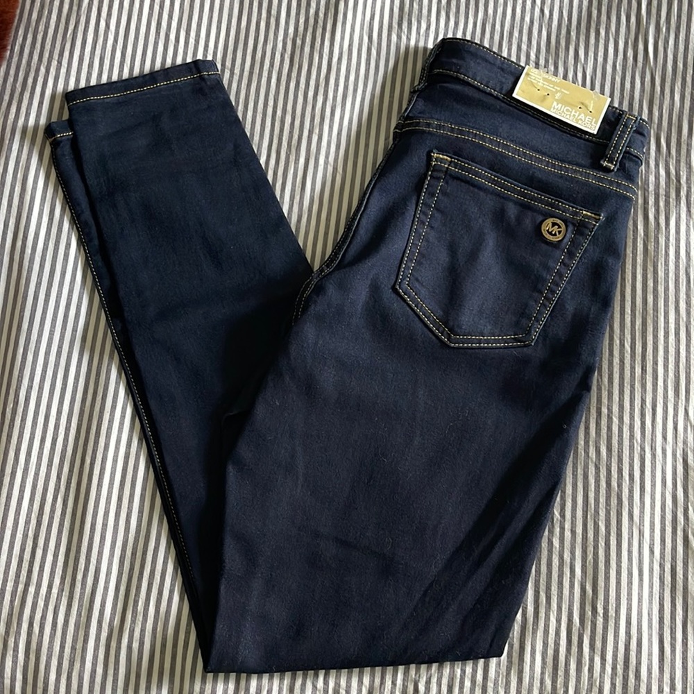 NWT Michael Kors mid rise, skinny dark denim, jeans, size 8